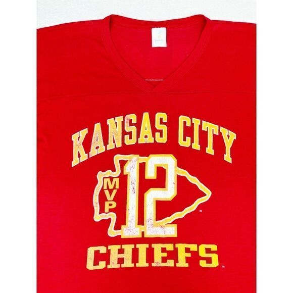 Vintage 80s NFL Kansas City Chiefs Jersey T-Shirt Red XL Single Stitch Football - Picture 5 of 10